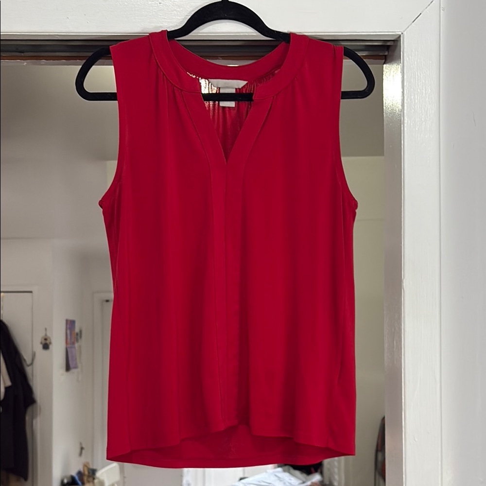Red Sleeveless Top